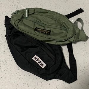 Two adidas fanny pack